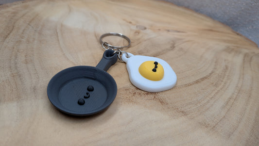 Sleutelhanger Pan en ei