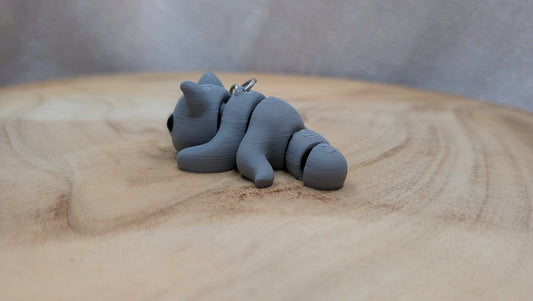 Sleutelhanger kat grijs