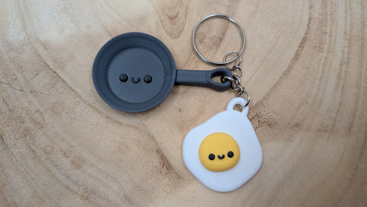 Sleutelhanger Pan en ei